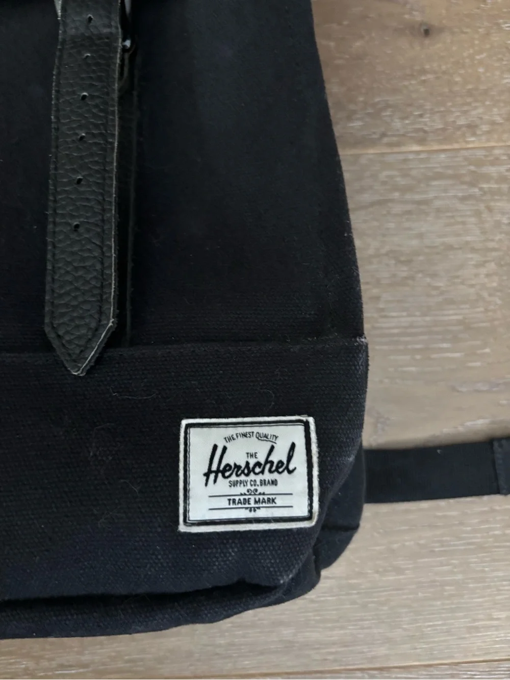 Herschel Supply Company Black Canvas Flap Backpack